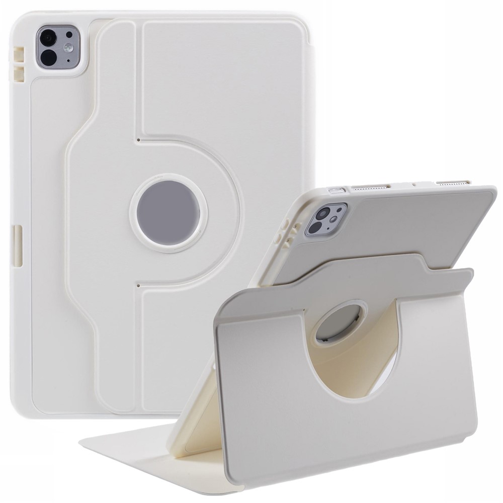 For iPad Pro 11 (2025) / 11 (2024) Case Stand Leather Tablet Cover - White