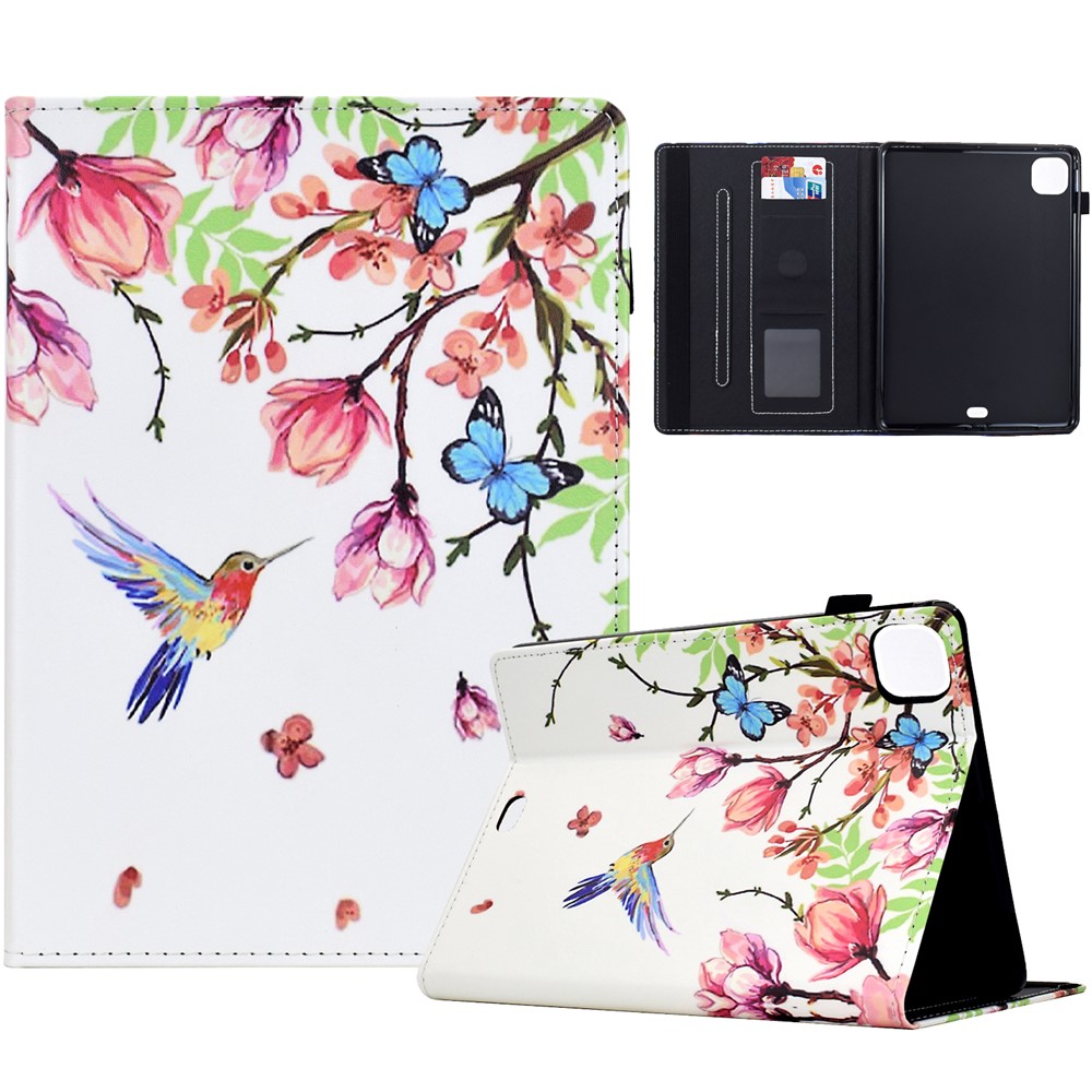 Tablet Case for iPad Air 11 (2025) / (2024) / iPad Pro 11 (2022) / (2020) / Air (2022) / (2020) Pattern Printing Cover Card Holder - Flowers And Birds
