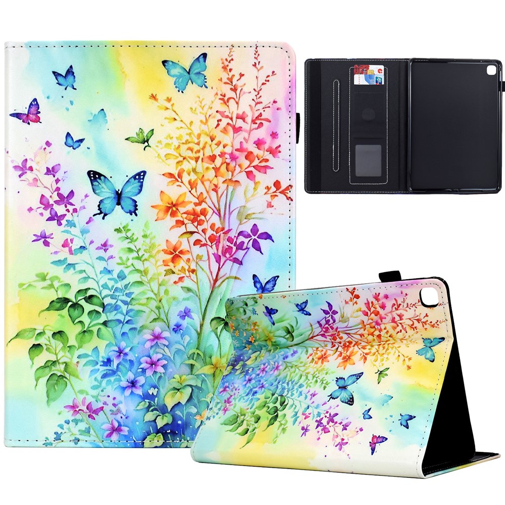 For iPad 10.2 (2020)  /  (2019)  /  iPad Air 10.5 inch (2019)  /  iPad Pro 10.5-inch (2017) Case Pattern Printing Tablet Cover - Flowers And Butterflies