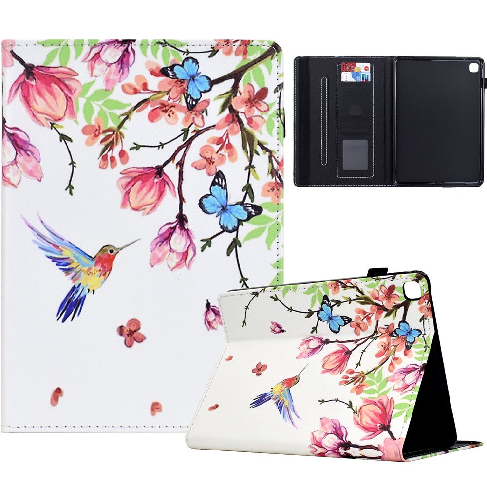 For iPad 10.2 (2020)  /  (2019)  /  iPad Air 10.5 inch (2019)  /  iPad Pro 10.5-inch (2017) Case Pattern Printing Tablet Cover - Flowers And Birds