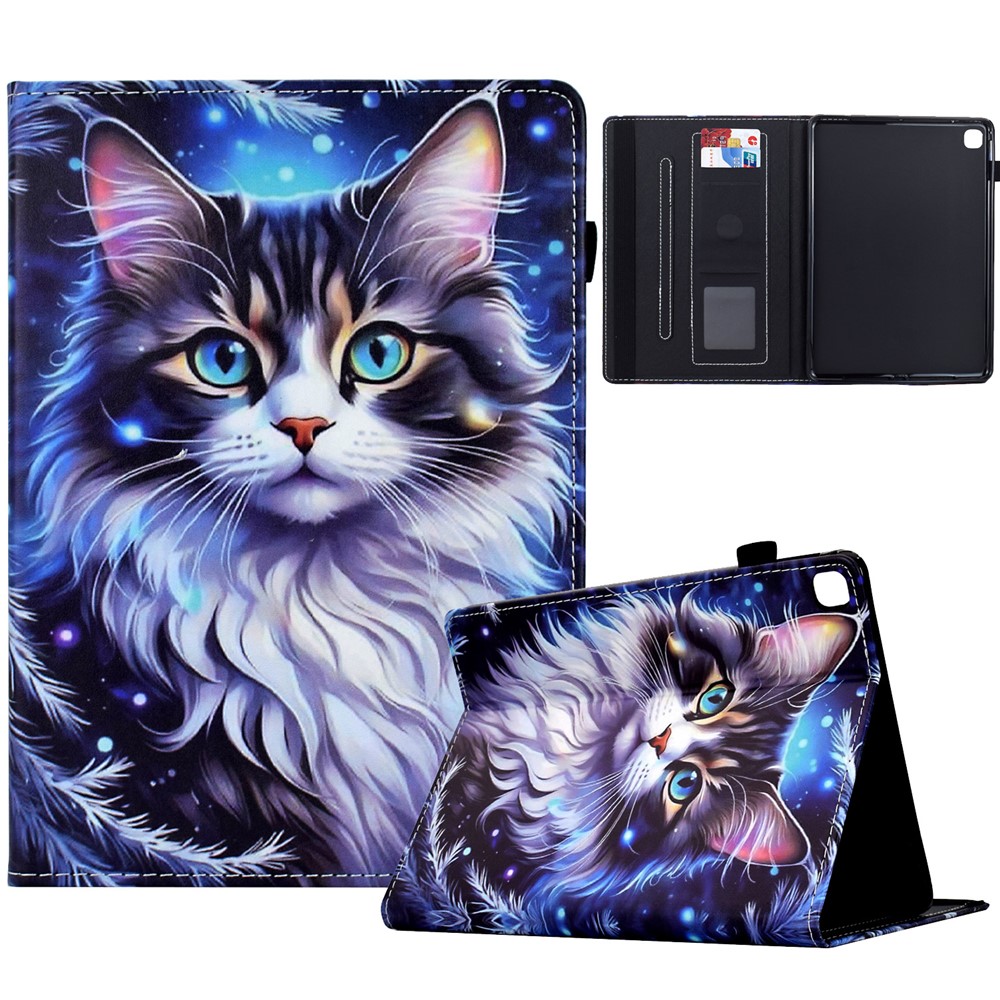 For iPad 10.2 (2020)  /  (2019)  /  iPad Air 10.5 inch (2019)  /  iPad Pro 10.5-inch (2017) Case Pattern Printing Tablet Cover - Cat