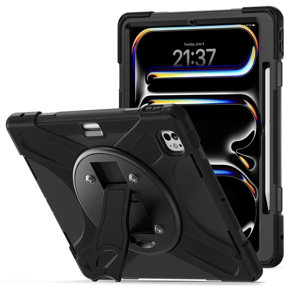 For iPad Pro 13 (2025) / 13 (2024) Case Kickstand PC+Silicone Tablet Cover