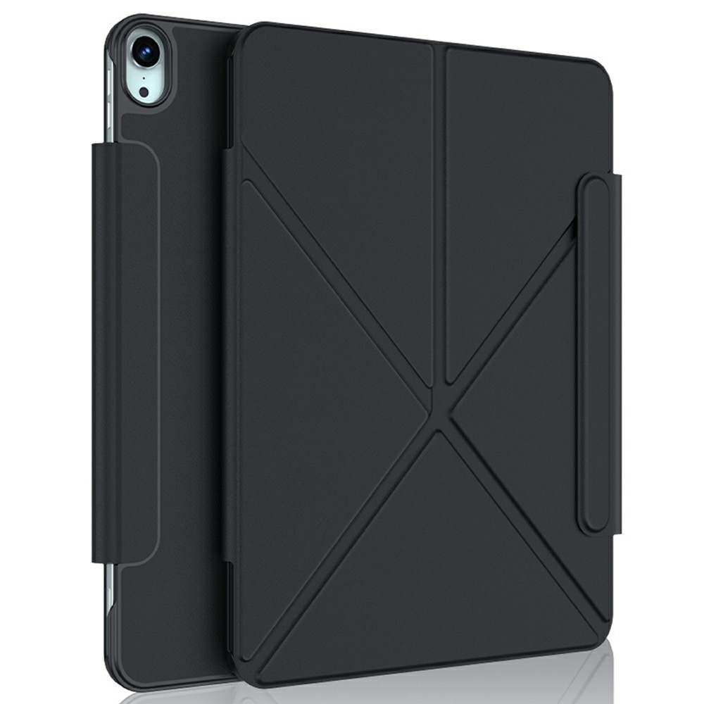 XUNDD XDD-0014 For iPad Air 13 (2024) Case PU Leather Multi-Angle Stand Smart Tablet Cover with Pen Holder - Black