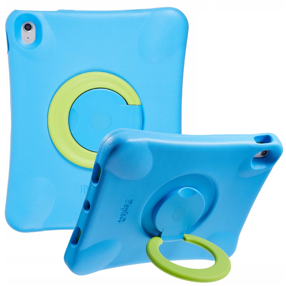 PEPKOO For iPad Air 11 (2025)  /  (2024) Shockproof Tablet Case 360-Degree Rotatable PC Kickstand EVA Protective Cover - Blue  /  Green