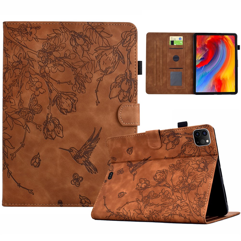 For iPad Air 11 (2025) / (2024) / Air (2022) / (2020) / iPad Pro 11 (2022) / (2021) / (2020) / (2018) Case Card Holder Leather Tablet Cover - Brown