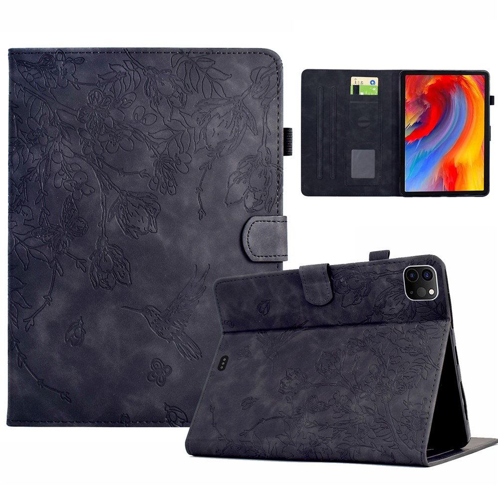 For iPad Air 11 (2025) / (2024) / Air (2022) / (2020) / iPad Pro 11 (2022) / (2021) / (2020) / (2018) Case Card Holder Leather Tablet Cover - Black