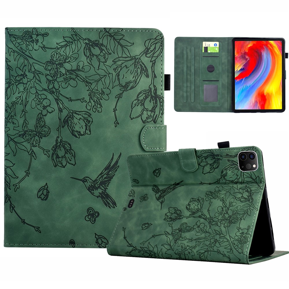 For iPad Air 11 (2025) / (2024) / Air (2022) / (2020) / iPad Pro 11 (2022) / (2021) / (2020) / (2018) Case Card Holder Leather Tablet Cover - Green