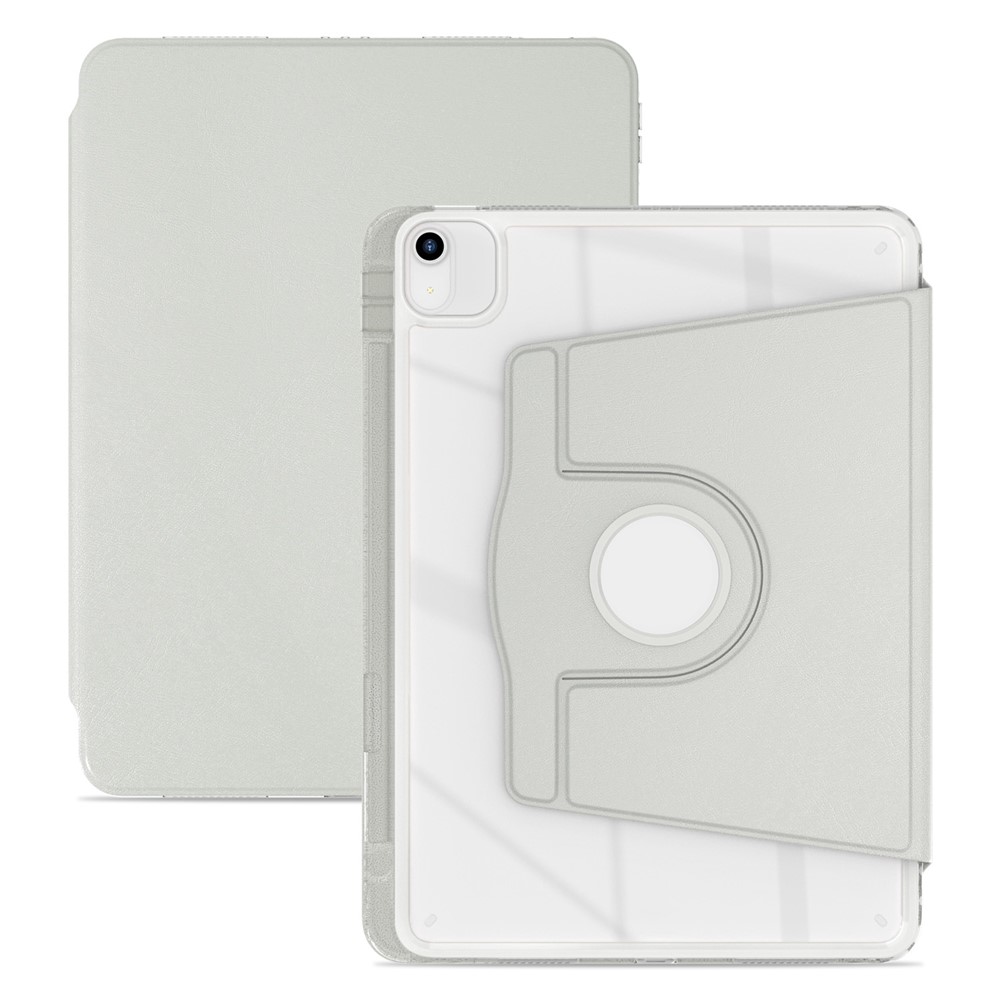 Tablet Case For iPad Air 11 (2025) / (2024) / Pro 11 (2022) (2021) (2020) (2018) / Air (2022) (2020) PU+Acrylic+TPU Clear Cover - Grey