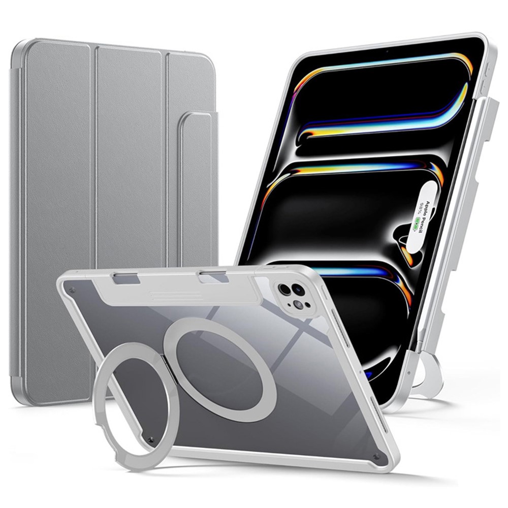 Bulk Purchasing Leather Case For iPad 10.2 (2021) / (2020) / (2019) Detachable Magnetic Tablet Cover with Kickstand - Grey