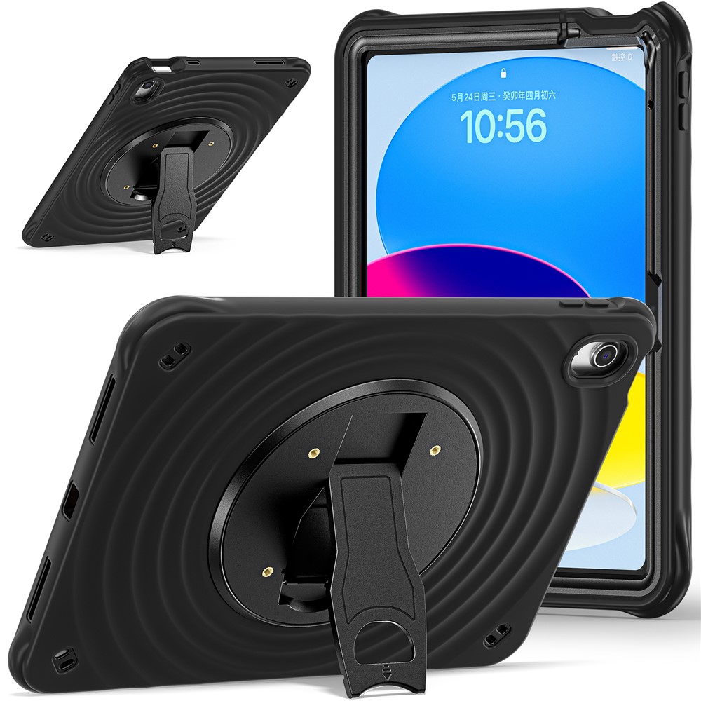 For iPad (2025) / 10.9 (2022) Case Kickstand PC+Silicone+TPU Tablet Cover