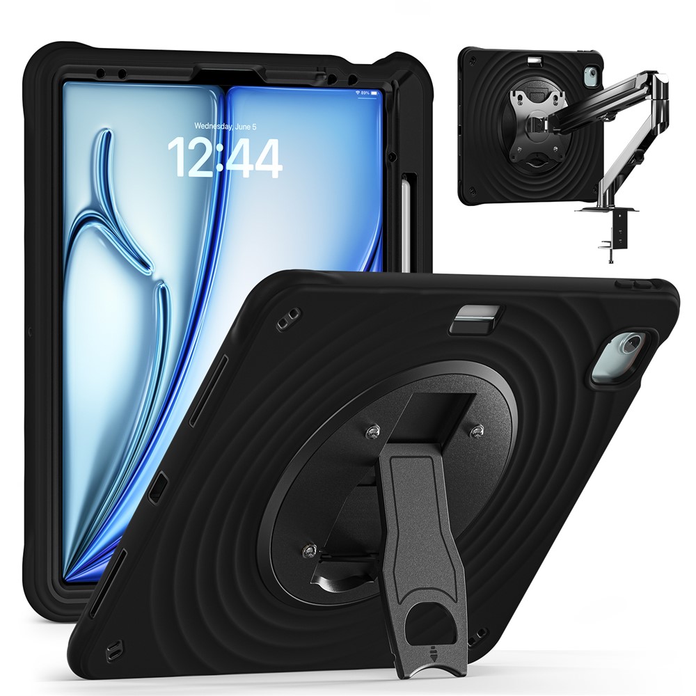 Kickstand Case for iPad Air 11 (2025) / (2024) / Air (2022) / (2020) / Pro 11 (2022) / (2021) / (2020) / (2018) PC+Silicone+TPU Tablet Cover