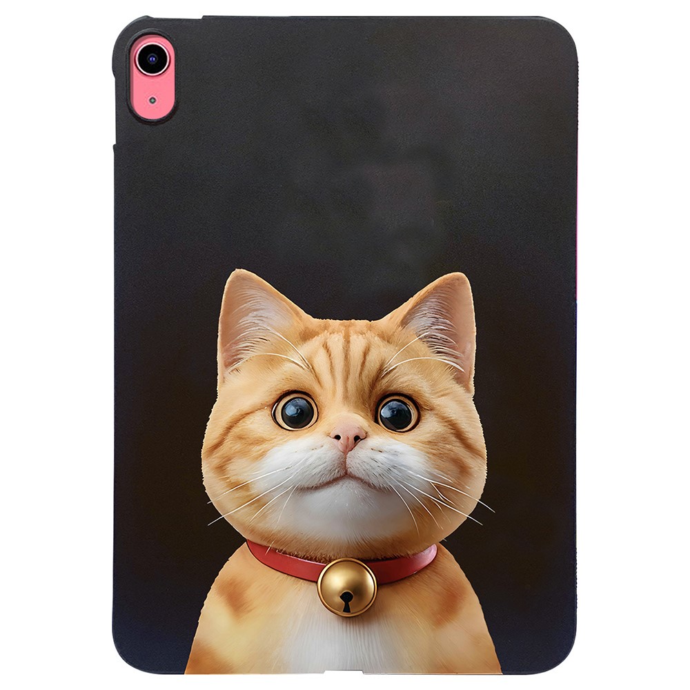 For iPad (2025) / 10.9 (2022) Case Pattern Printing Slim TPU Tablet Protective Cover - Shorthair Cat