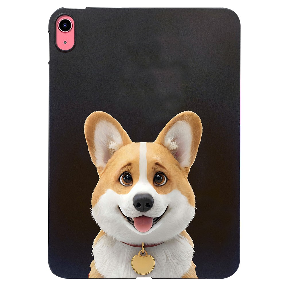 For iPad (2025) / 10.9 (2022) Case Pattern Printing Slim TPU Tablet Protective Cover - Corgi