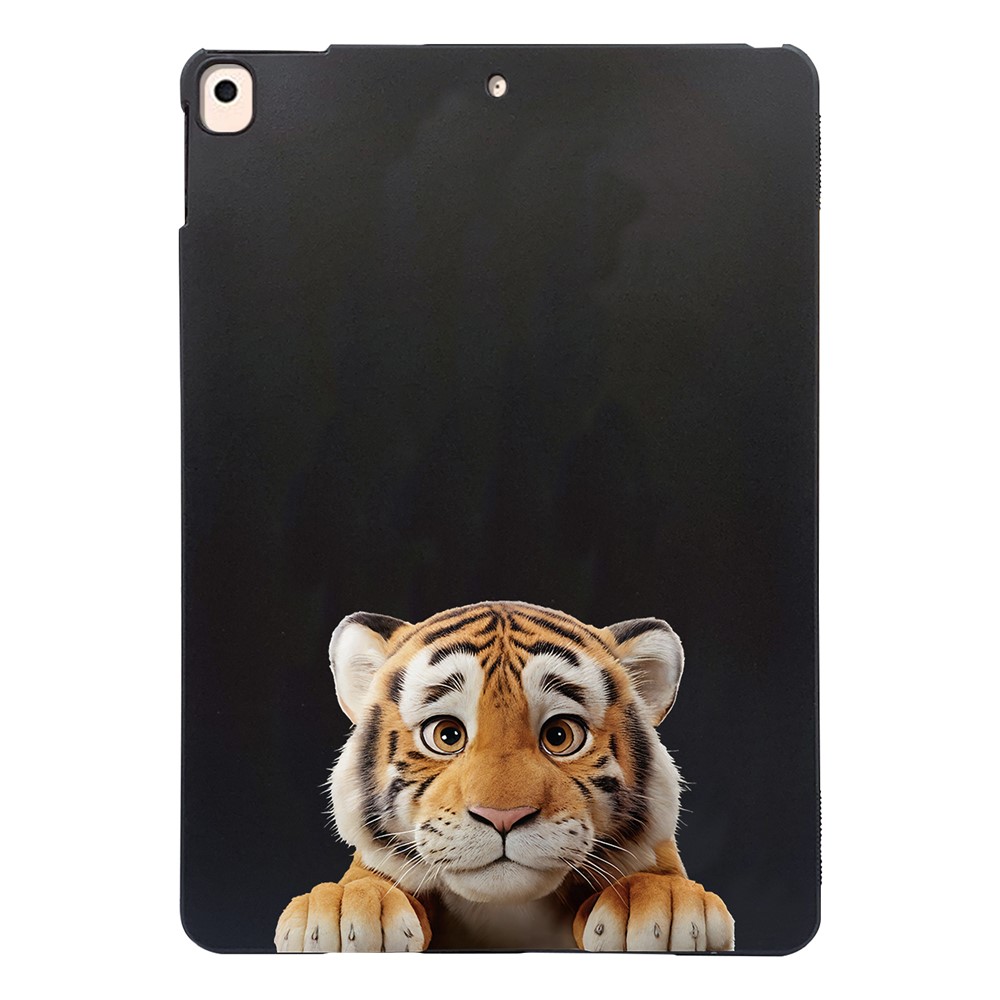 For iPad 10.2 (2021)  /  (2020)  /  (2019) Case Pattern Printing Slim TPU Tablet Protective Cover - Little Tiger
