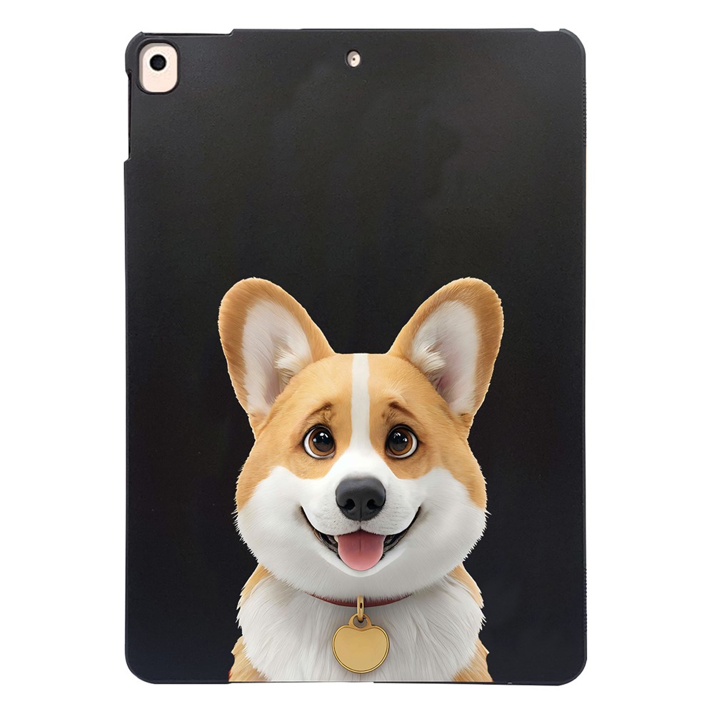For iPad 10.2 (2021)  /  (2020)  /  (2019) Case Pattern Printing Slim TPU Tablet Protective Cover - Corgi