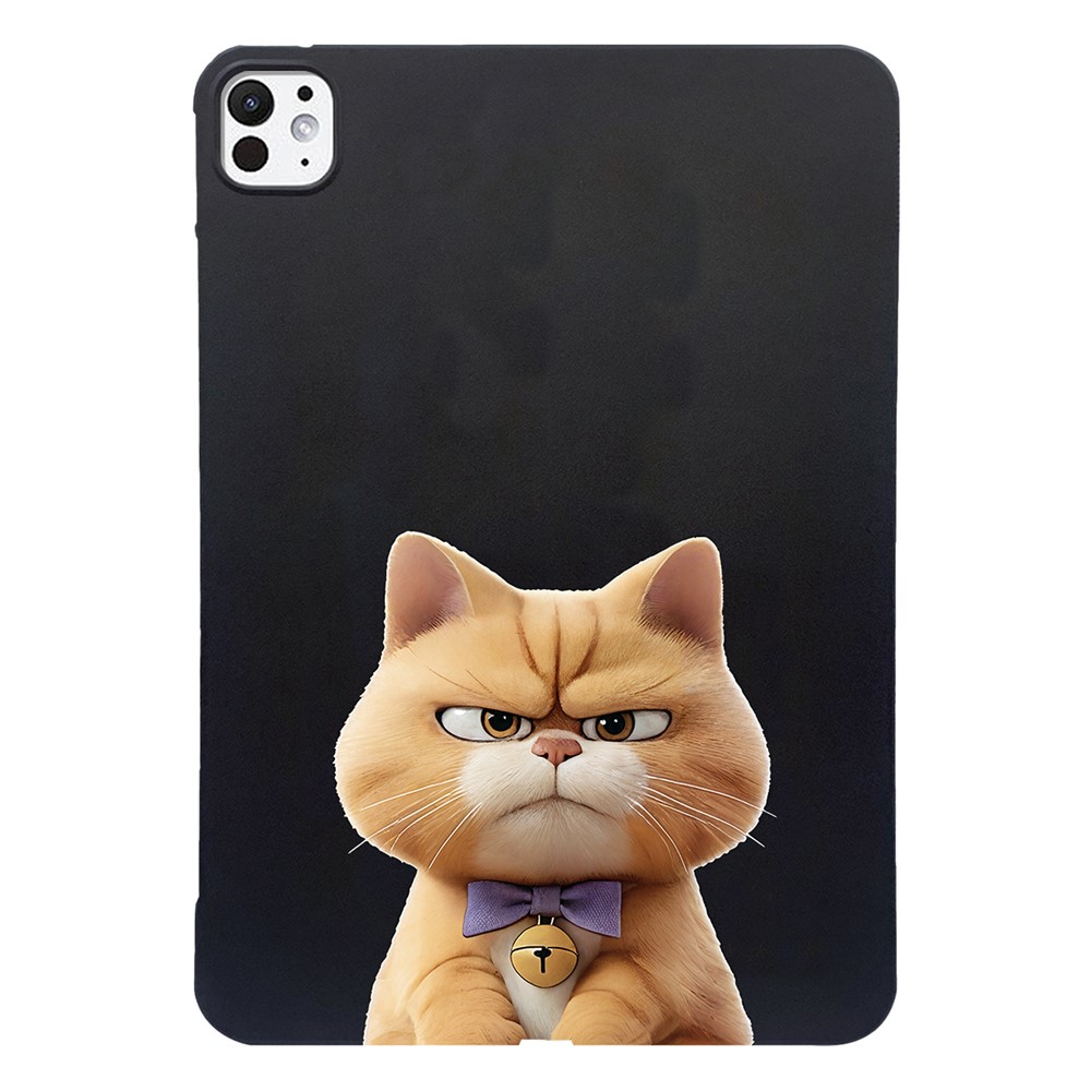 For iPad Pro 11 (2025) / 11 (2024) Case Pattern Printing Slim TPU Tablet Protective Cover - Garfield Cat
