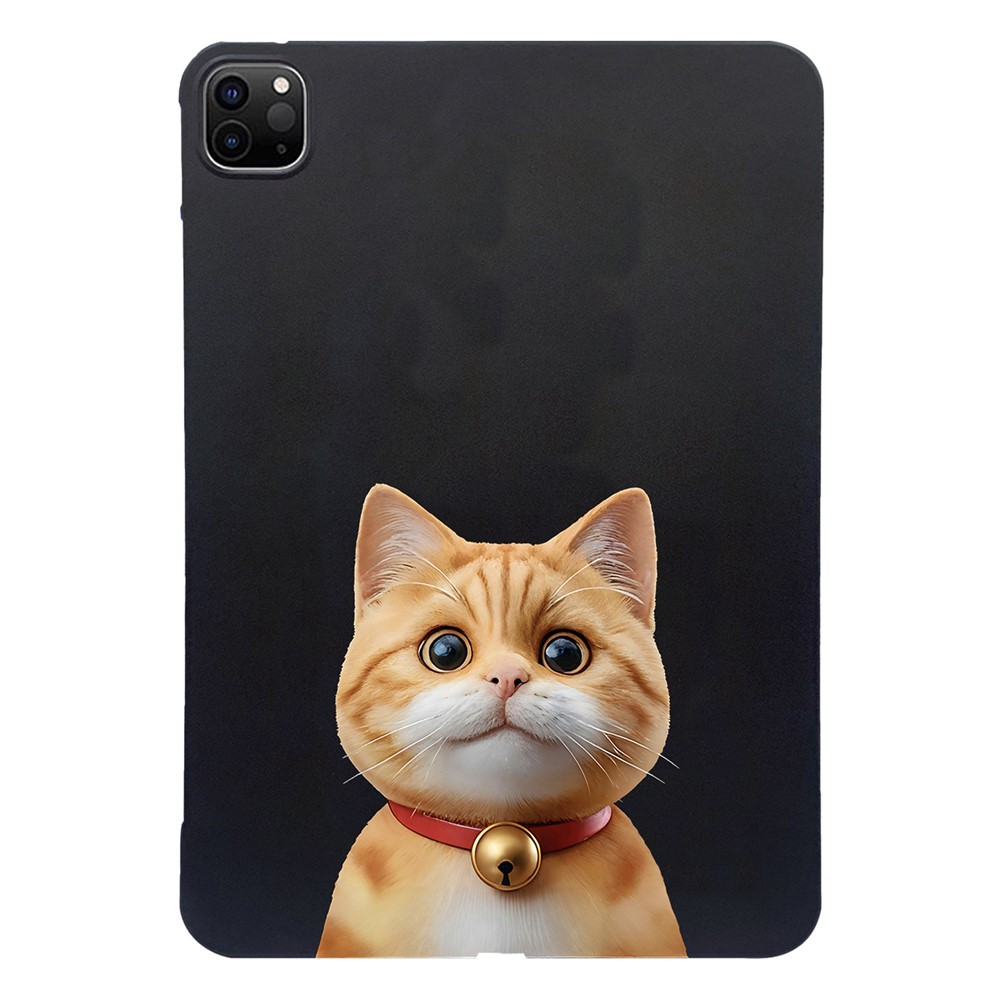 For iPad Pro 11 (2021)  /  (2020)  /  (2018) Case Pattern Printing Slim TPU Tablet Protective Cover - Shorthair Cat