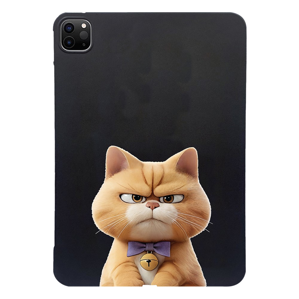 For iPad Pro 11 (2021)  /  (2020)  /  (2018) Case Pattern Printing Slim TPU Tablet Protective Cover - Garfield Cat