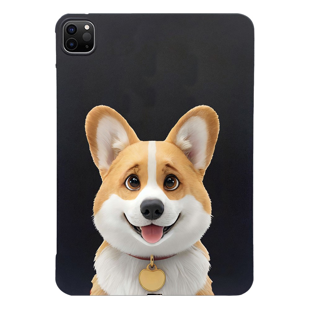 For iPad Pro 11 (2021)  /  (2020)  /  (2018) Case Pattern Printing Slim TPU Tablet Protective Cover - Corgi