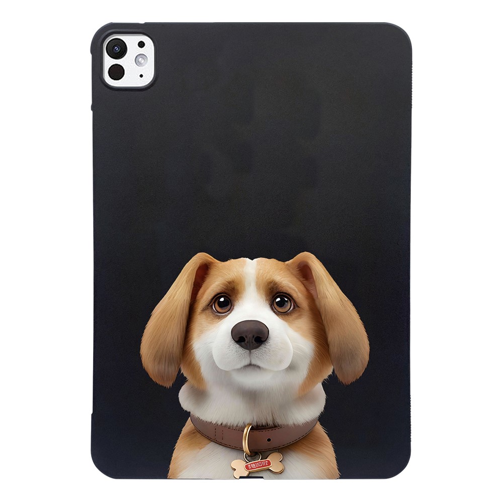 For iPad Pro 13 (2025) / 13 (2024) Case Pattern Printing Slim TPU Tablet Protective Cover - Harrier Beagle