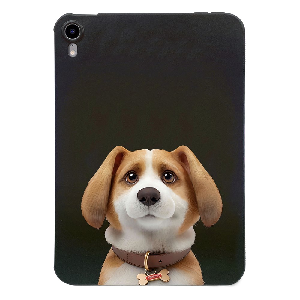 For iPad mini (2024) Case Pattern Printing Slim TPU Tablet Protective Cover - Harrier Beagle