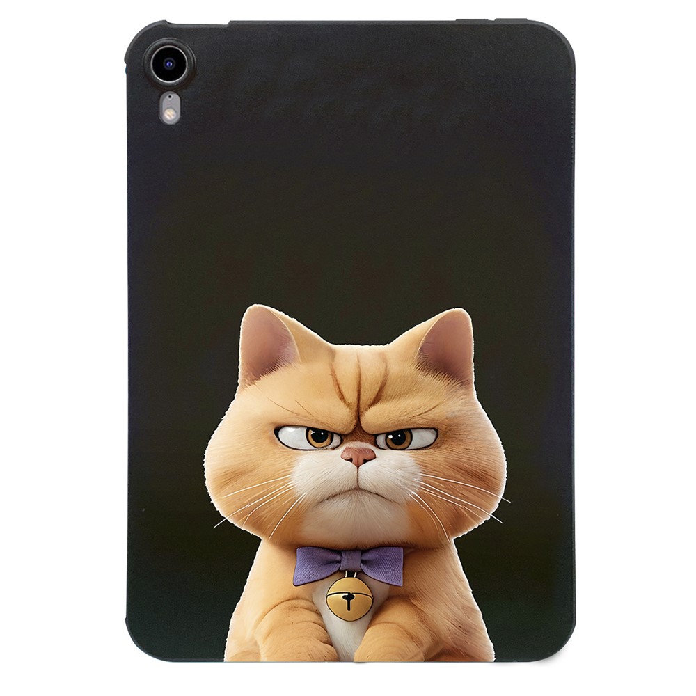 For iPad mini (2024) Case Pattern Printing Slim TPU Tablet Protective Cover - Garfield Cat