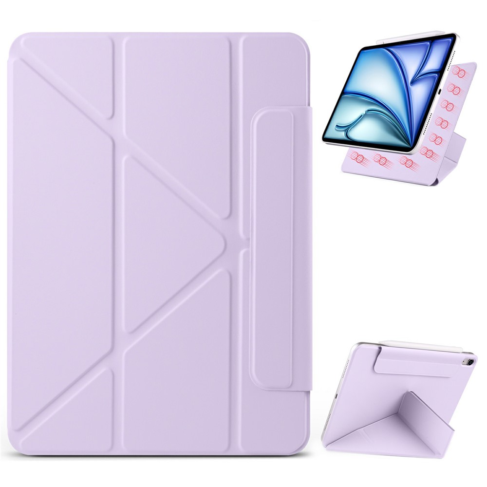 PC + PU Leather Case For iPad Air 11 (2025) / (2024)  /  Air (2022)  /  (2020) Origami Stand Magnetic Tablet Cover - Purple