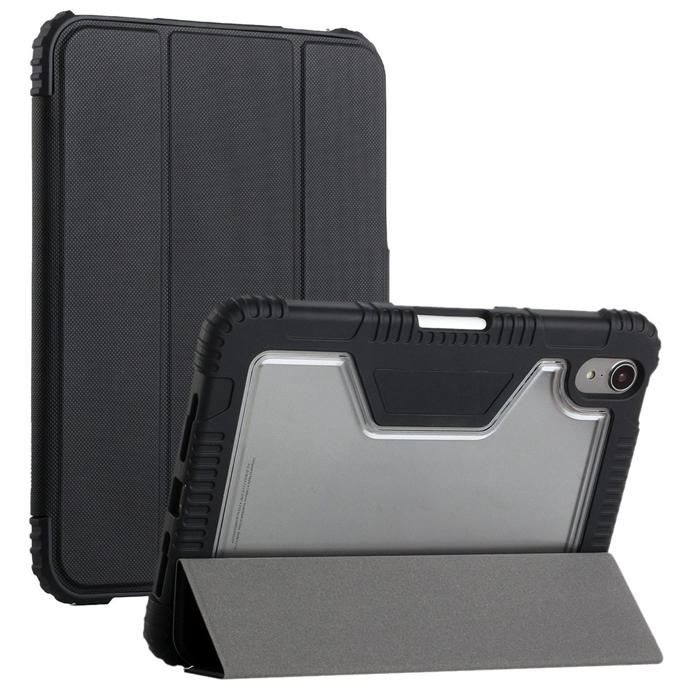 Bulk Purchasing For iPad (2025) / 10.9 (2022) Case Stand Leather+TPU+PC Clear Anti-Drop Tablet Cover with Pen Slot