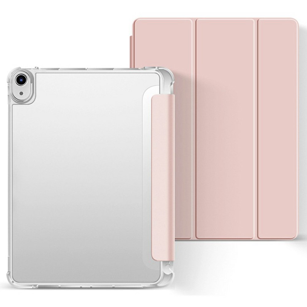 Bulk Purchasing For iPad (2025) / 10.9 (2022) Case Clear Anti Drop Auto Wake  /  Sleep PU Leather Tablet Cover - Pink