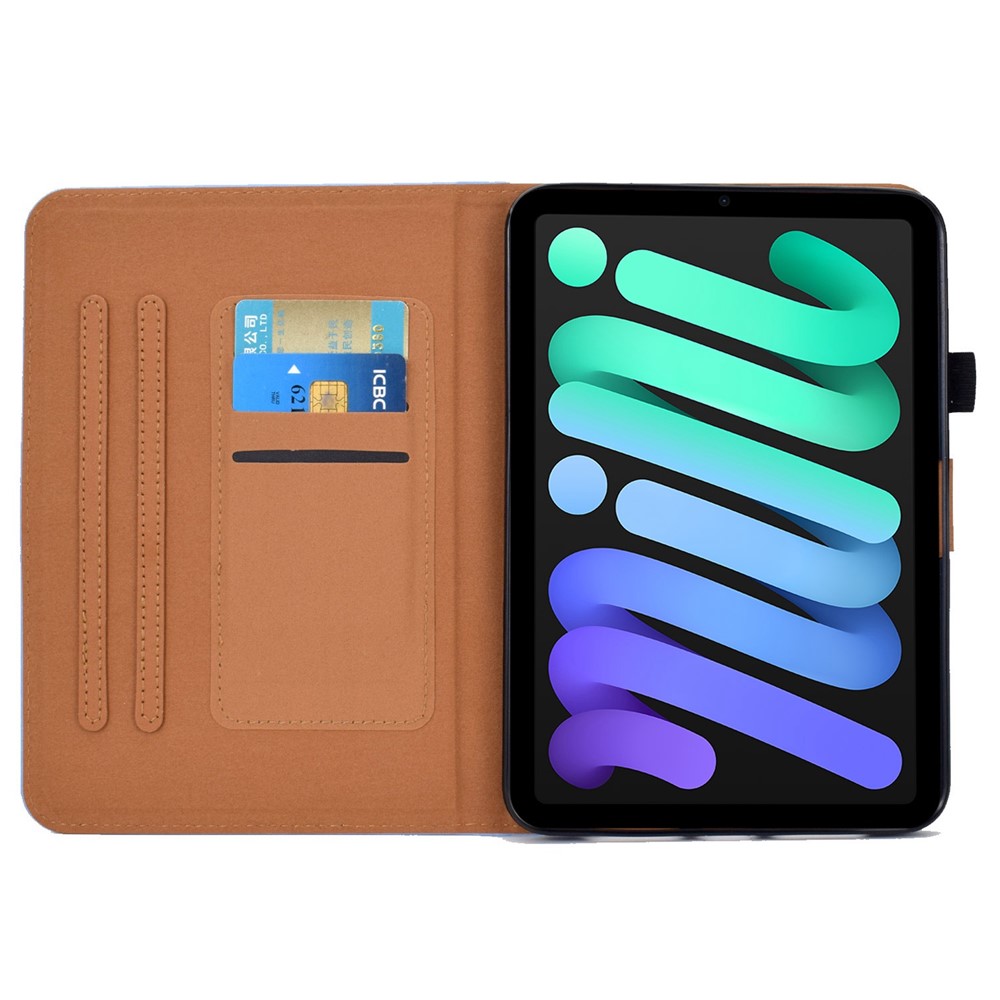 For iPad mini (2021) Shockproof Tablet Case Solid Color Anti-scratch Protective Cover with Stand - Black-2