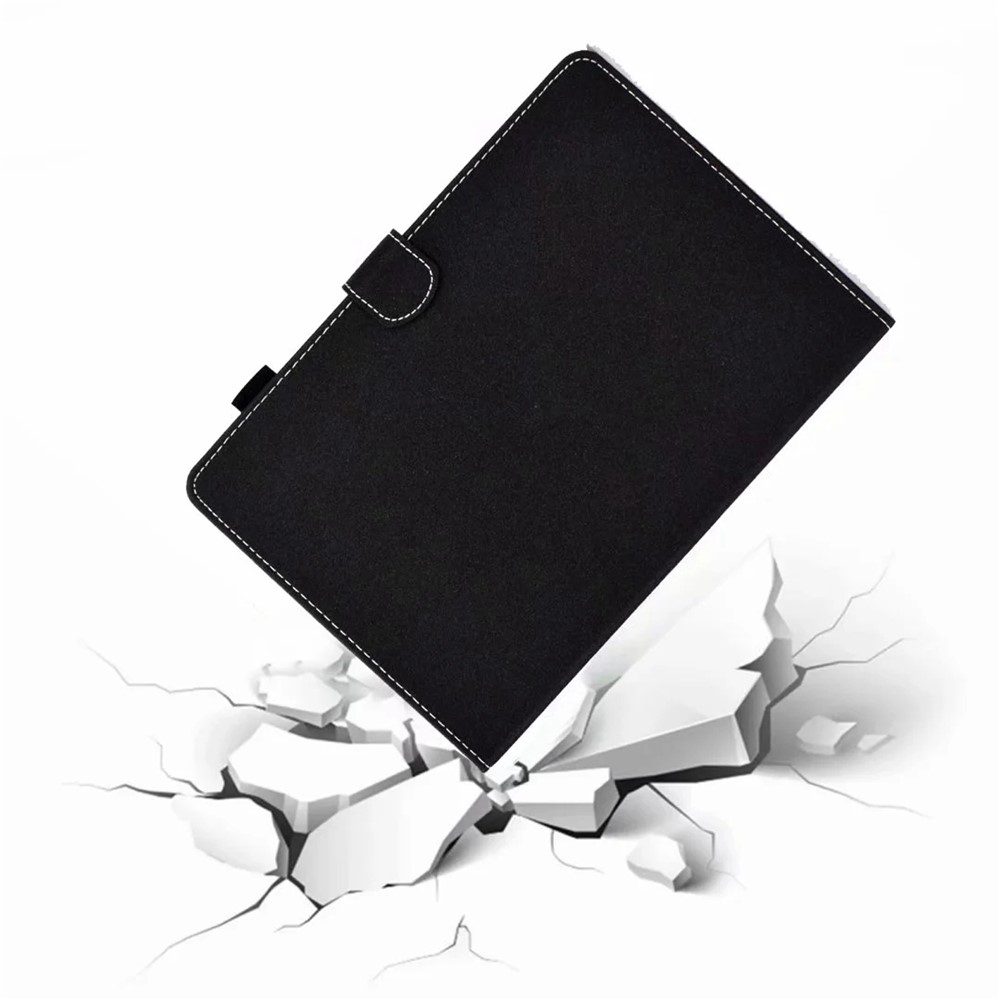 For iPad mini (2021) Shockproof Tablet Case Solid Color Anti-scratch Protective Cover with Stand - Black-8