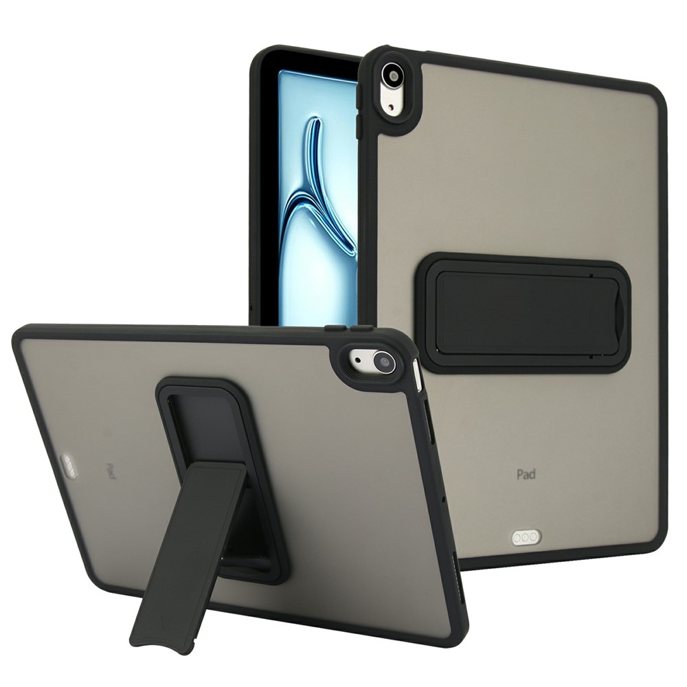 Tablet Case with Kickstand For iPad Air 11 (2025) / (2024) / Air (2022) /  (2020) / iPad Pro 11-inch (2018) TPU + PC Skin-Touch Cover - Black