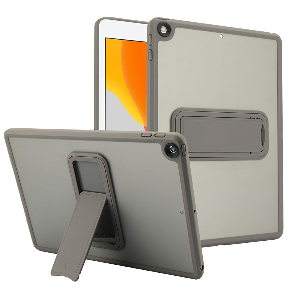 Tablet Case with Kickstand For iPad 10.2 (2021) / (2020) / (2019) TPU + PC Skin-touch Cover - Grey
