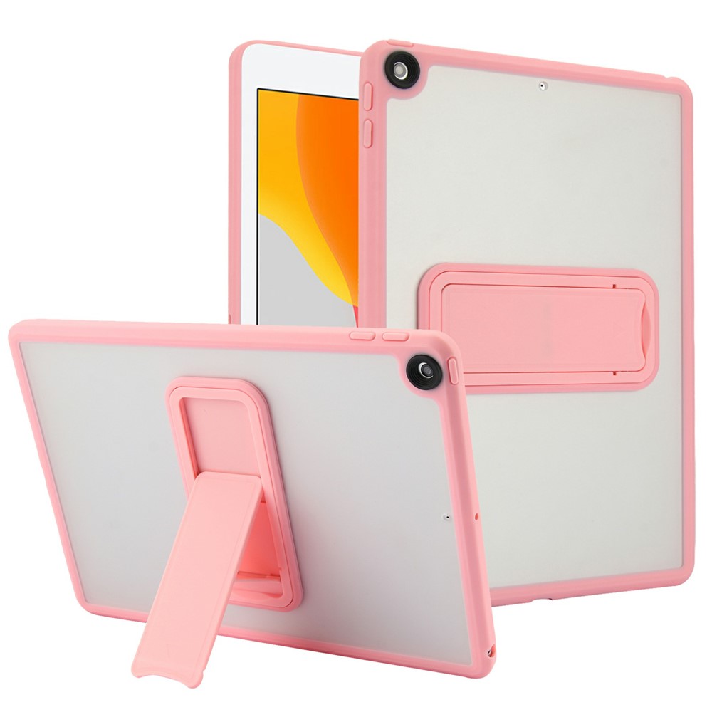 Tablet Case with Kickstand For iPad 10.2 (2021) / (2020) / (2019) TPU + PC Skin-touch Cover - Pink