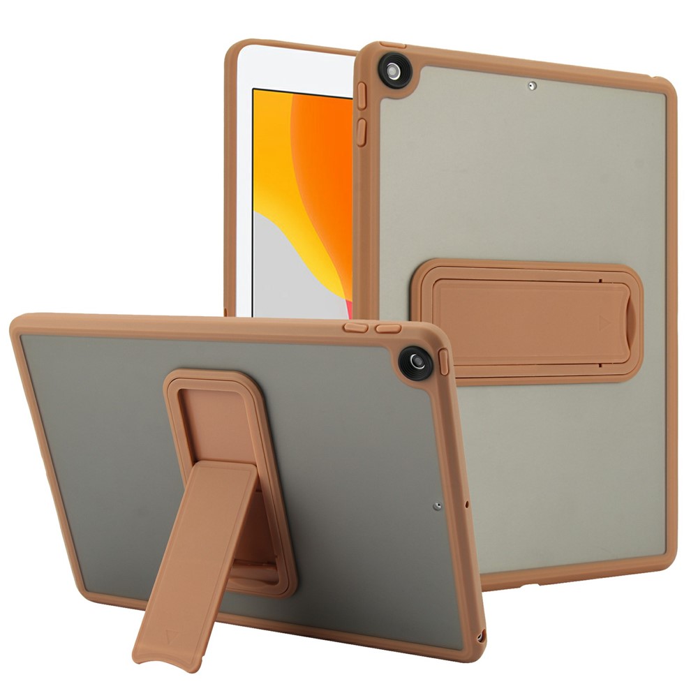Tablet Case with Kickstand For iPad 10.2 (2021) / (2020) / (2019) TPU + PC Skin-touch Cover - Desert Gold