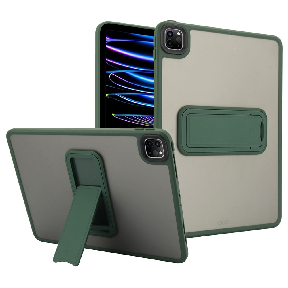 Tablet Case with Kickstand For iPad Pro 11 (2022) / (2021) / (2020) TPU + PC Skin-Touch Cover - Green