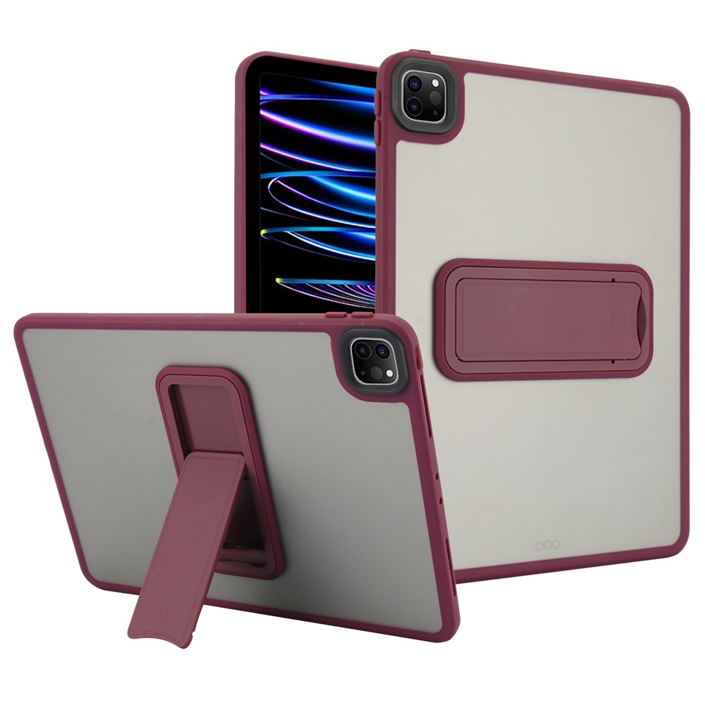 Tablet Case with Kickstand For iPad Pro 11 (2022) / (2021) / (2020) TPU + PC Skin-Touch Cover - Wine Red