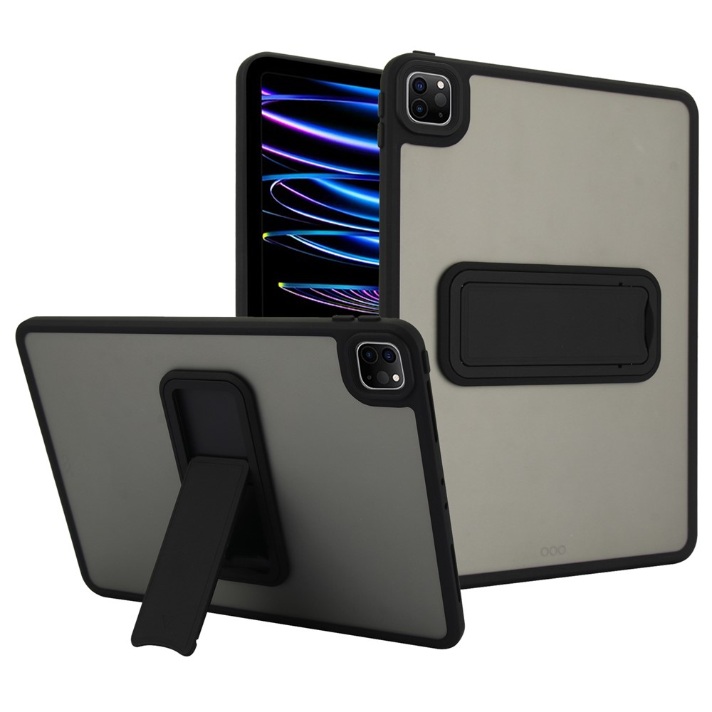 Tablet Case with Kickstand For iPad Pro 11 (2022) / (2021) / (2020) TPU + PC Skin-Touch Cover - Black