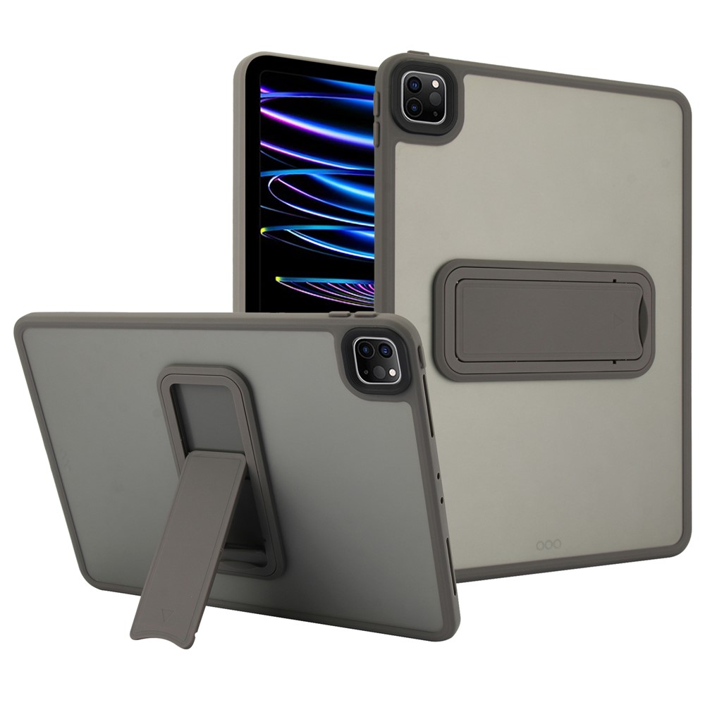 Tablet Case with Kickstand For iPad Pro 11 (2022) / (2021) / (2020) TPU + PC Skin-Touch Cover - Grey