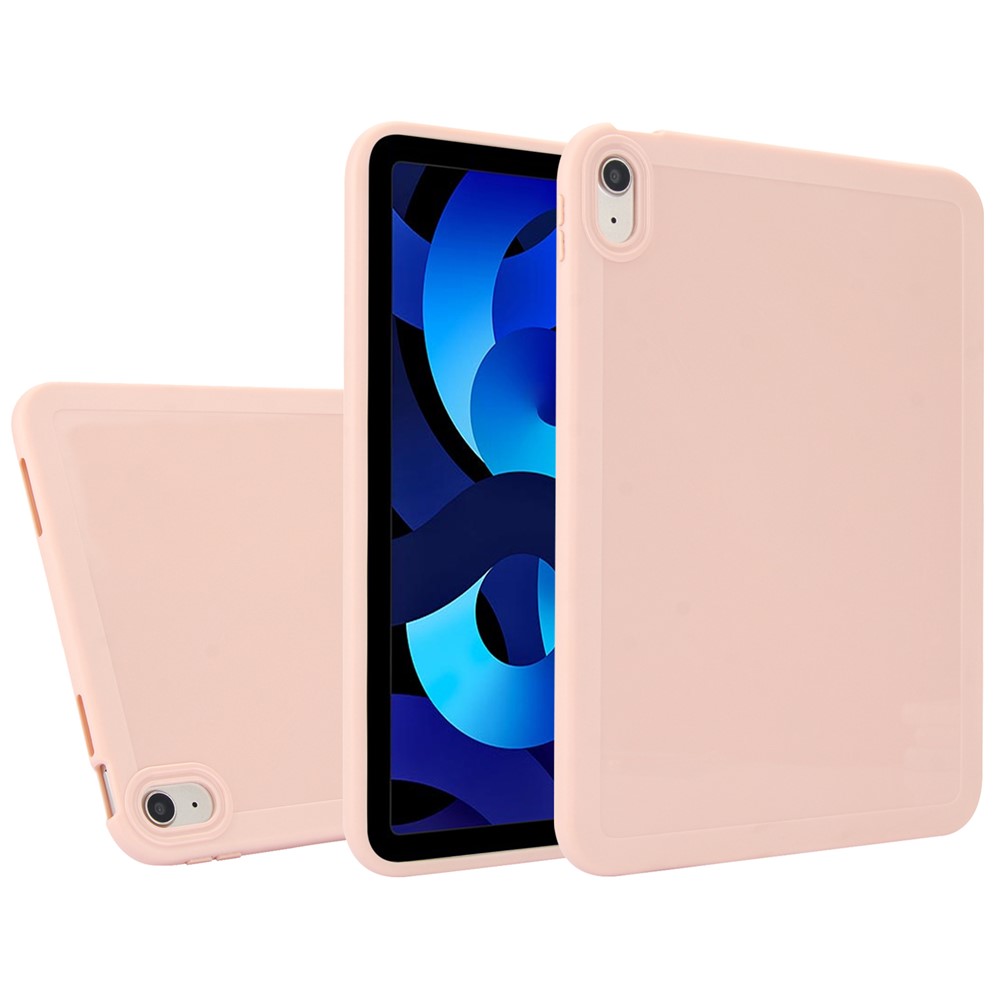 For iPad (2025) / 10.9 (2022) Case Solid Color Soft TPU Tablet Protective Cover - Pink
