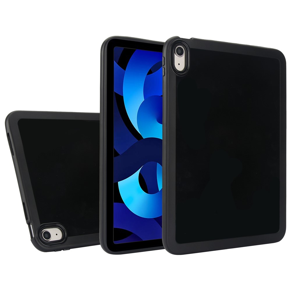 For iPad (2025) / 10.9 (2022) Case Solid Color Soft TPU Tablet Protective Cover - Black