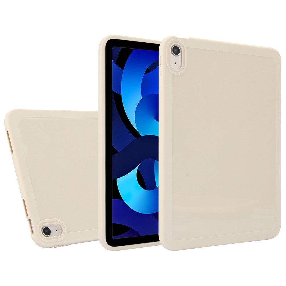 For iPad (2025) / 10.9 (2022) Case Solid Color Soft TPU Tablet Protective Cover - Beige