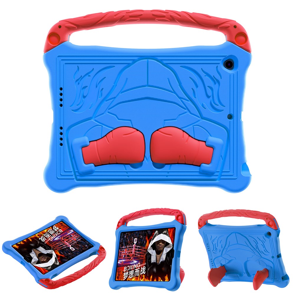 EVA Case For iPad 10.2 (2021) / (2020) / (2019) / Air 10.5 inch (2019) Boxing Style Tablet Cover with Handle Kickstand - Blue / Red