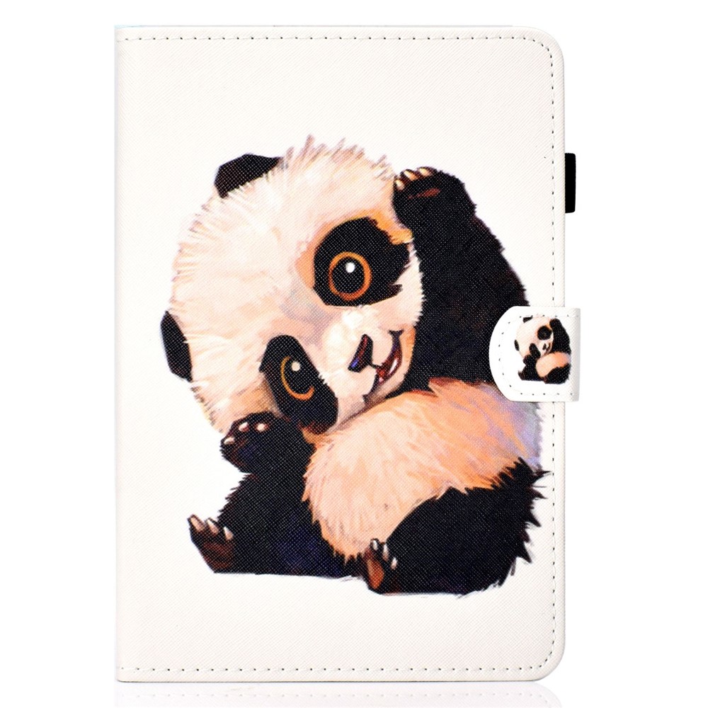 For iPad 10.2 (2020) / (2019) / iPad Air 10.5 inch (2019) Stand Leather Case Stylish Pattern Printing Magnetic Anti-scratch Tablet Cover with Card Slots - Panda Waving-9