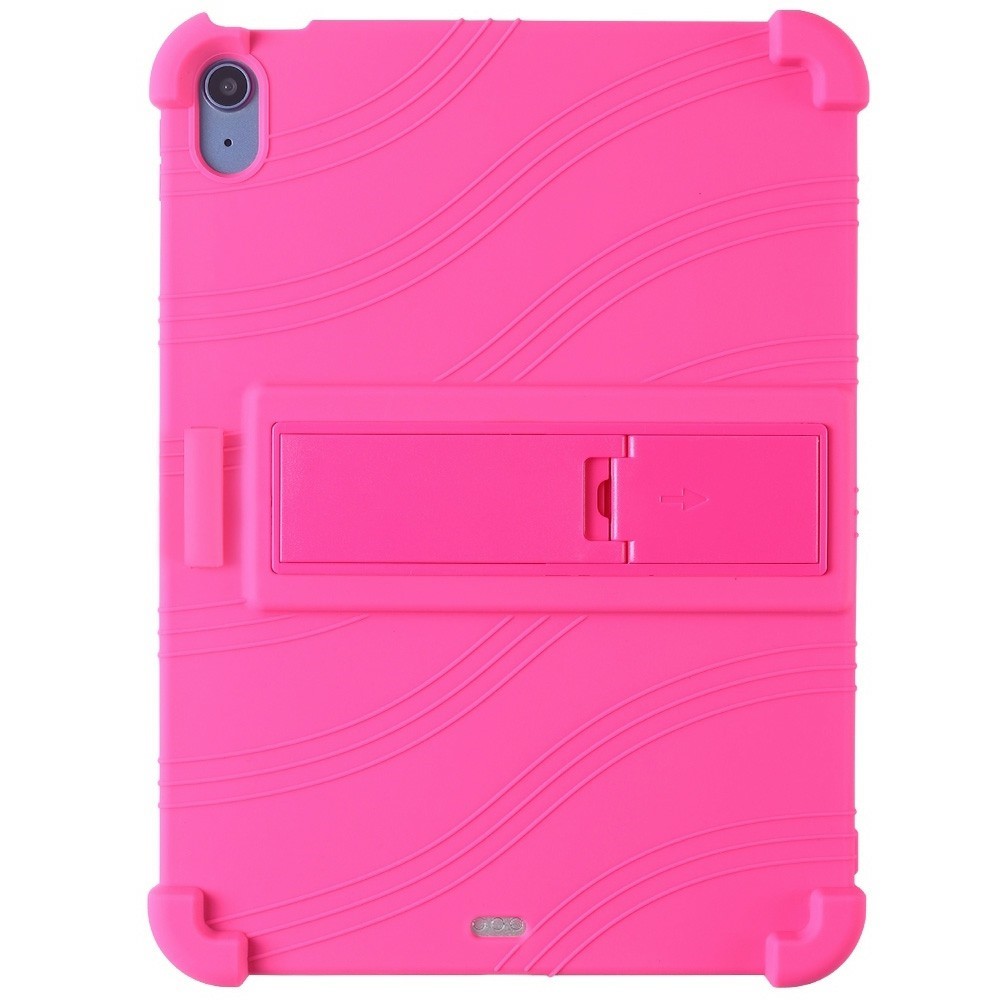 For iPad Air 11 (2025) / (2024) Silicone Case with Kickstand Rugged Protective Cover - Rose