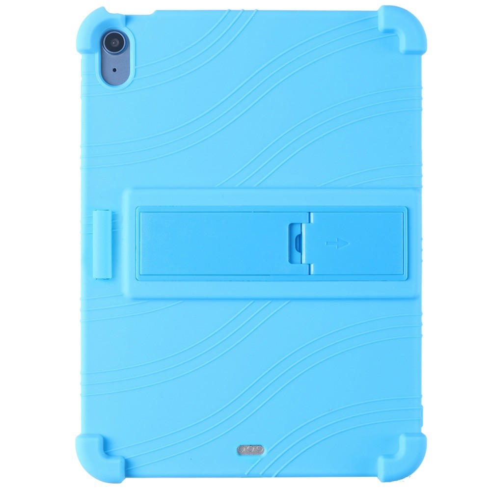For iPad Air 11 (2025) / (2024) Silicone Case with Kickstand Rugged Protective Cover - Baby Blue