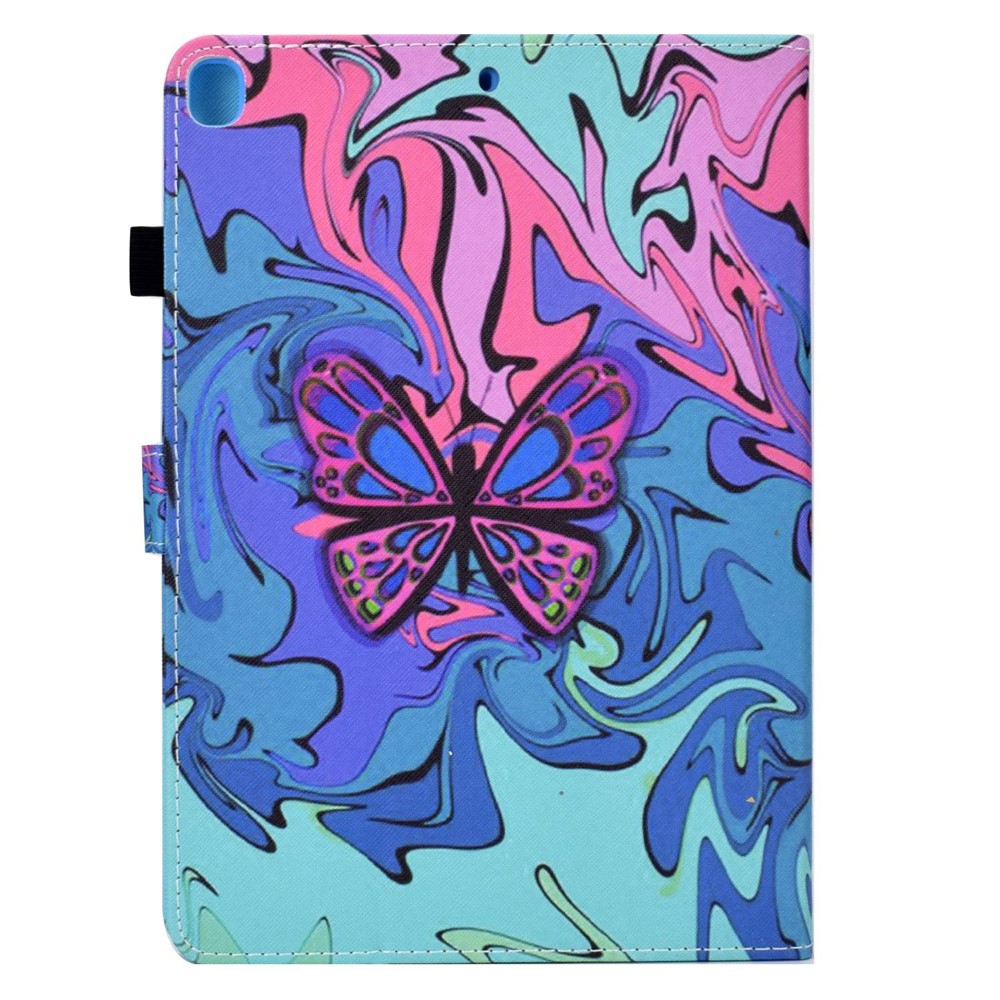 For iPad 10.2 (2020) / (2019) / iPad Air 10.5 inch (2019) Stand Leather Shockproof Case Pattern Printing Card Slots Magnetic Closure Tablet Cover - Butterfly-10
