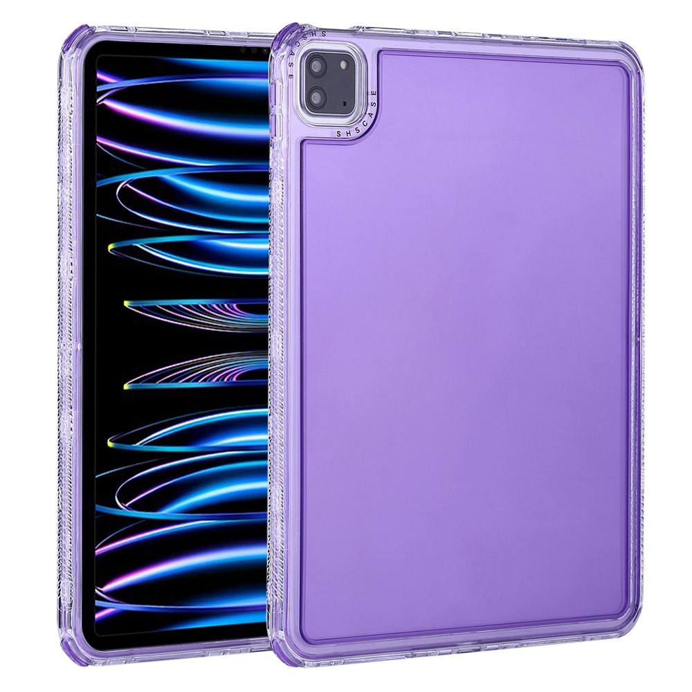 Clear Case for iPad Pro 11 (2022) / (2021) / (2020) / (2018) 3 in 1 PC + TPU Shockproof Tablet Cover - Purple