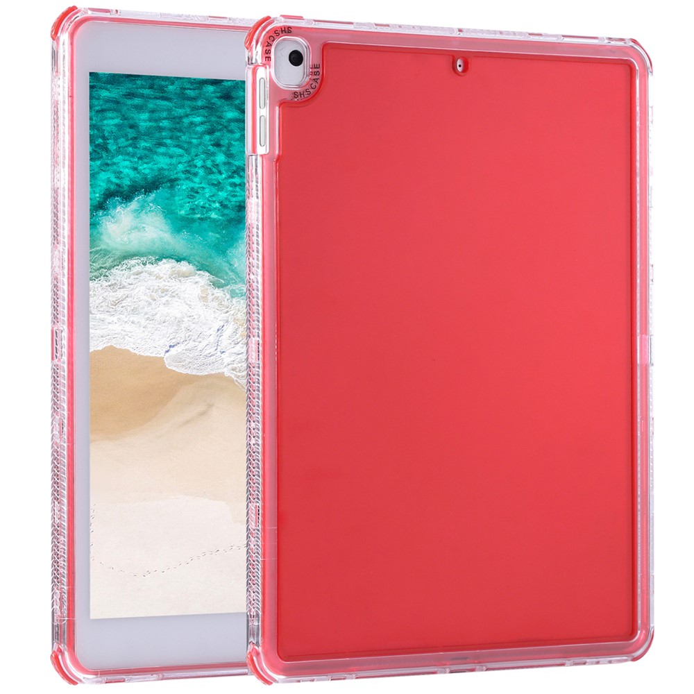 Clear Case for iPad 10.2 (2021)  /  (2020)  /  (2019)  /  Air 10.5 inch (2019) 3 in 1 PC + TPU Shockproof Tablet Cover - Red