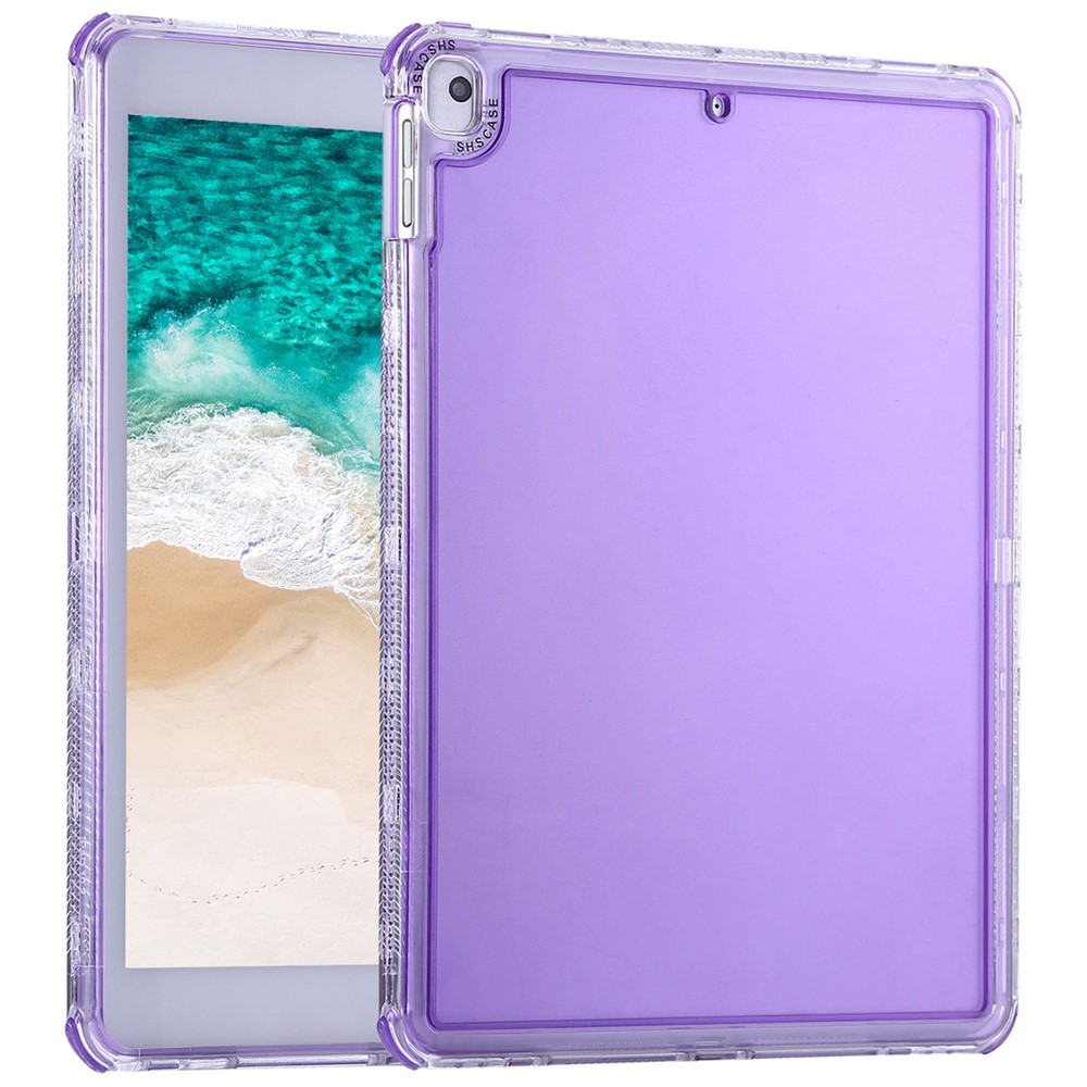 Clear Case for iPad 10.2 (2021)  /  (2020)  /  (2019)  /  Air 10.5 inch (2019) 3 in 1 PC + TPU Shockproof Tablet Cover - Purple